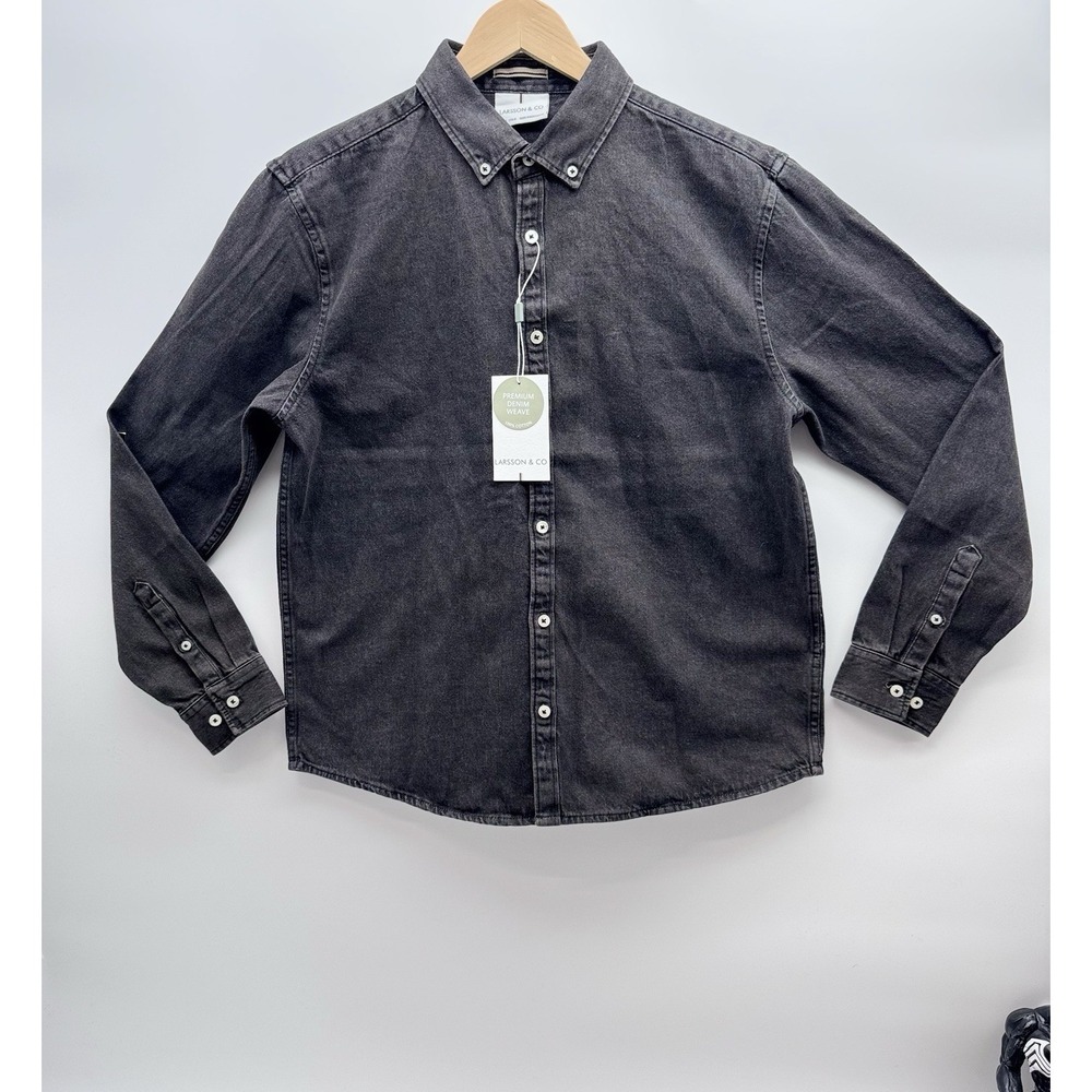 Larsson & Co Freddie Denim Jacket Black Medium 100% Cotton‎